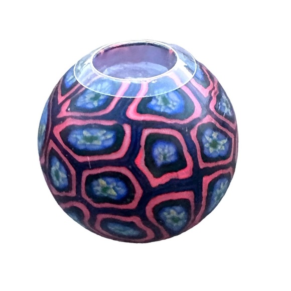 Vtg Northern Lights USA Blue Glowing Ball Candle Fractals Wax Candle 3.5” NIB - Picture 4 of 10